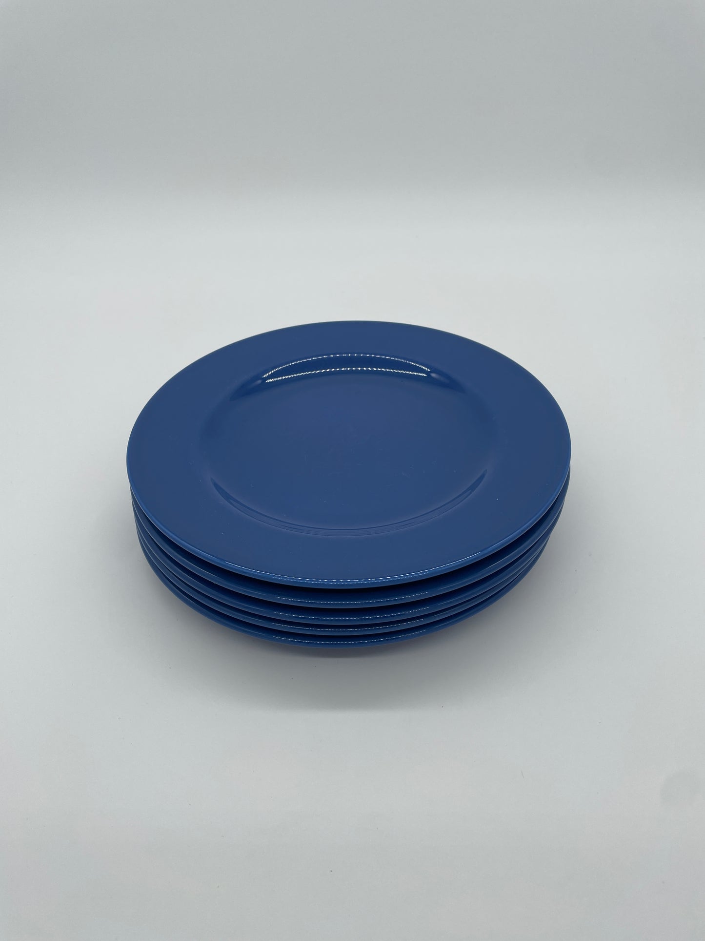 Vintage lunchborden blauw 5 stuks