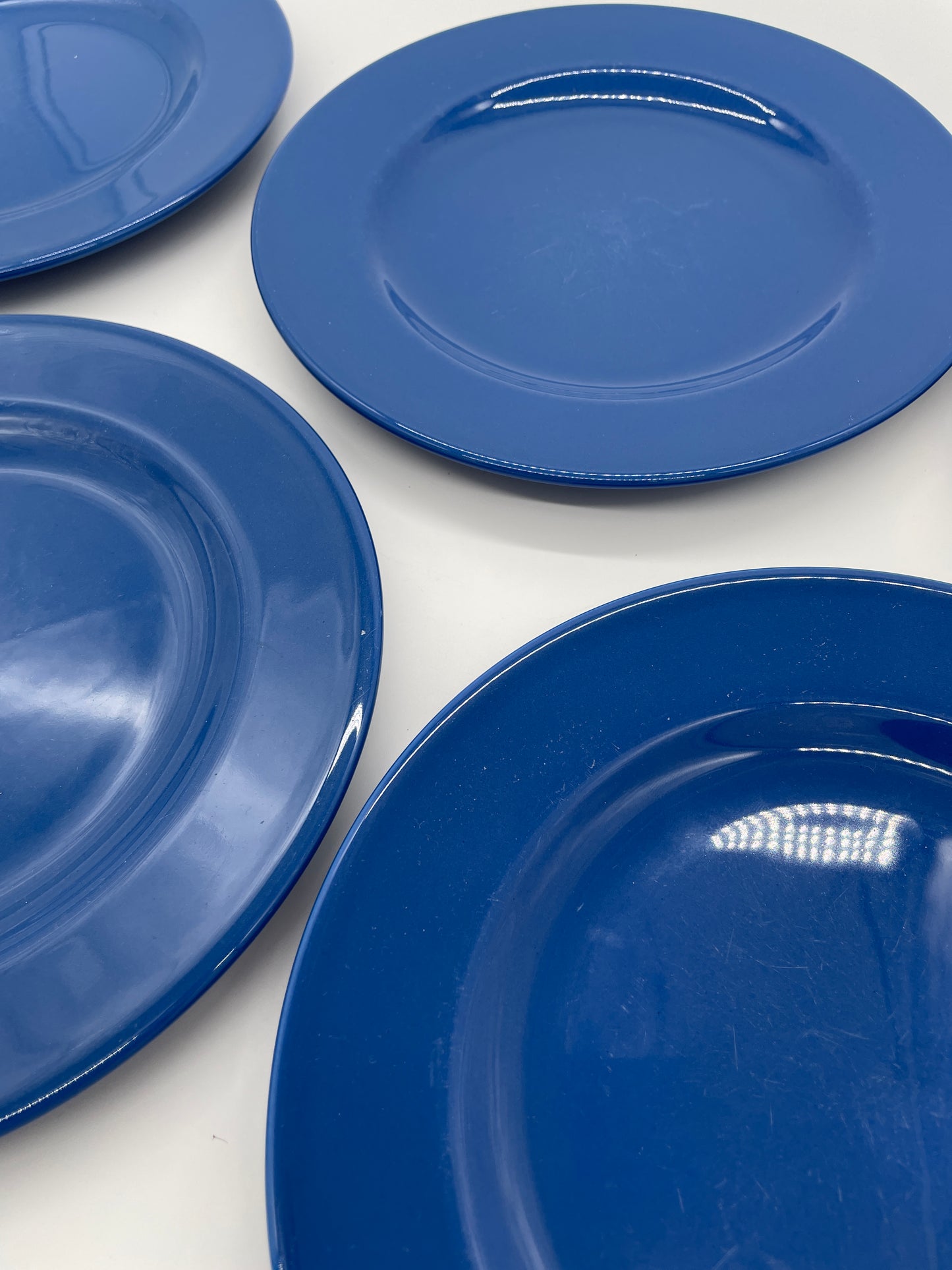 Vintage lunchborden blauw 5 stuks