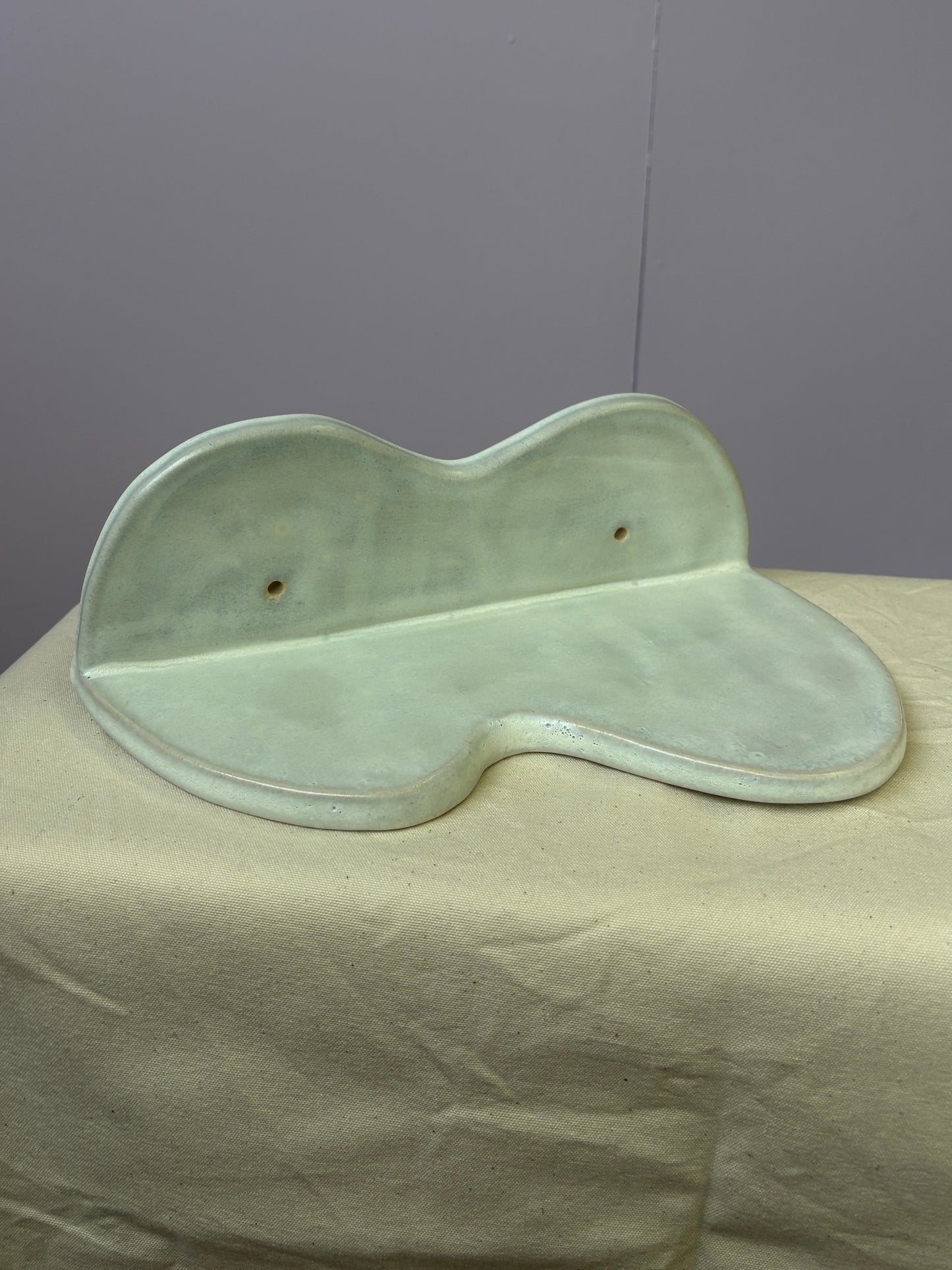 SALE wandplank keramiek wit