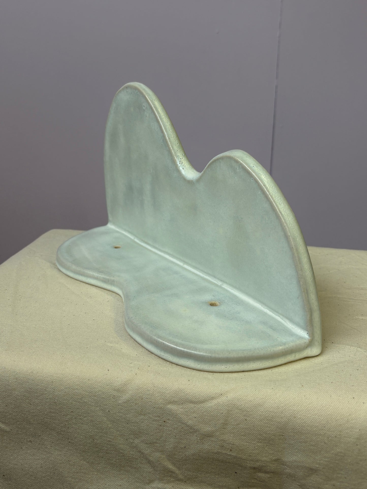 SALE wandplank keramiek wit