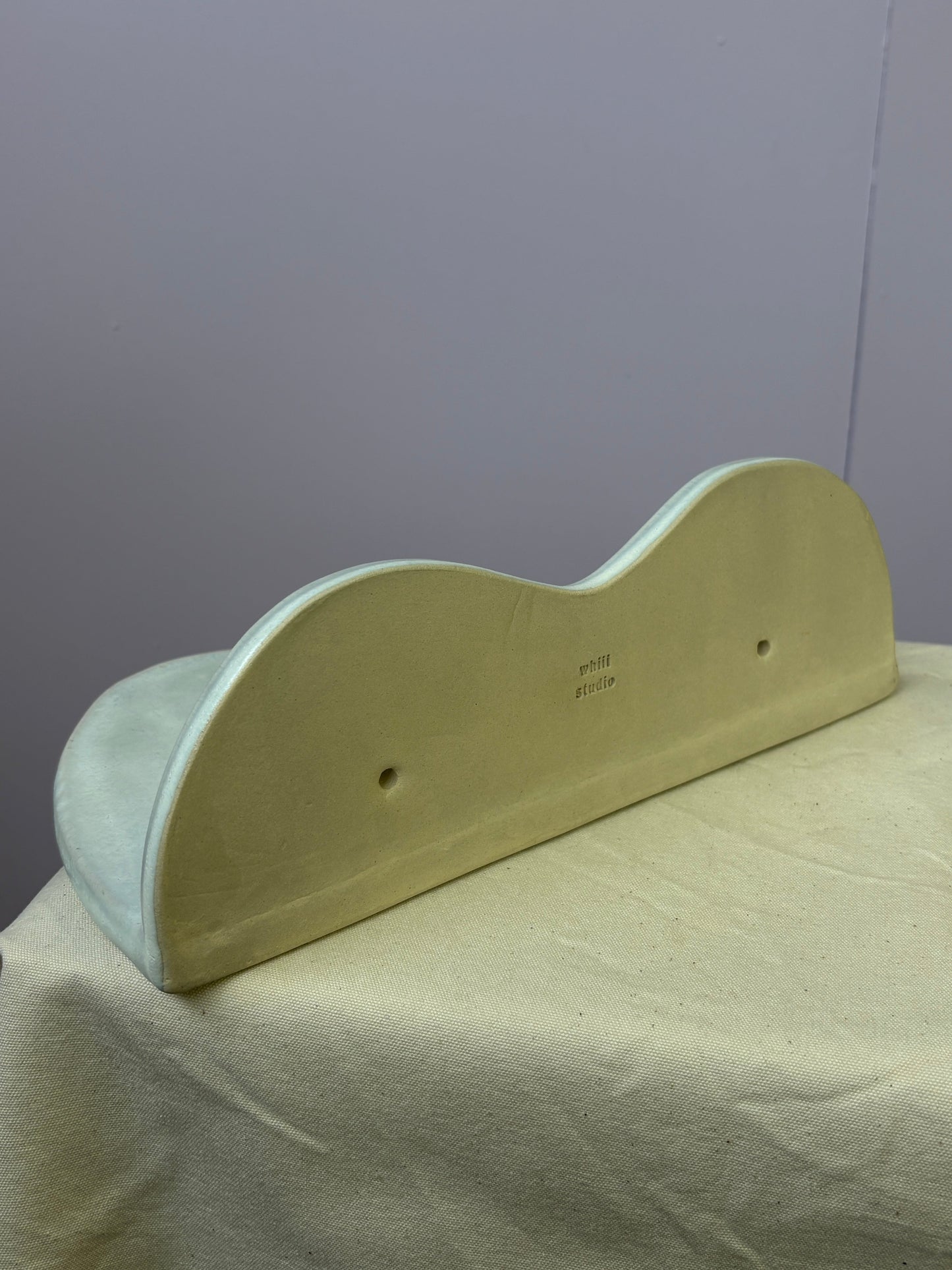 SALE wandplank keramiek wit