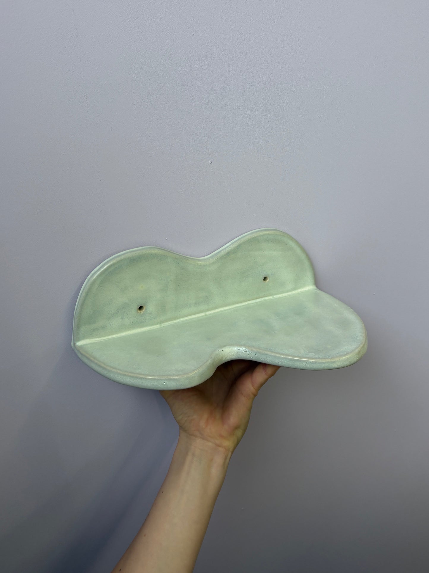 SALE wandplank keramiek wit