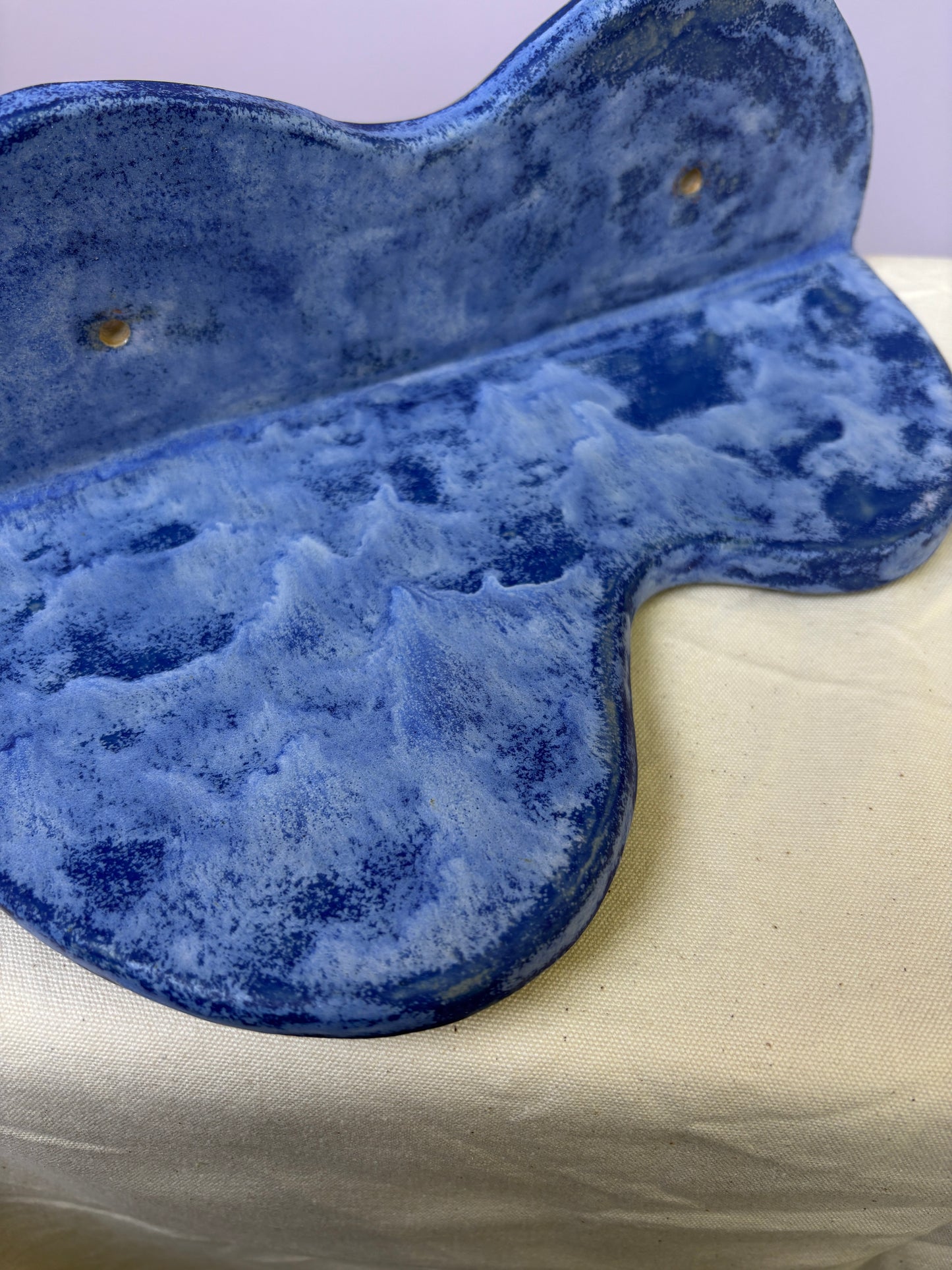 SALE wandplank keramiek blauw