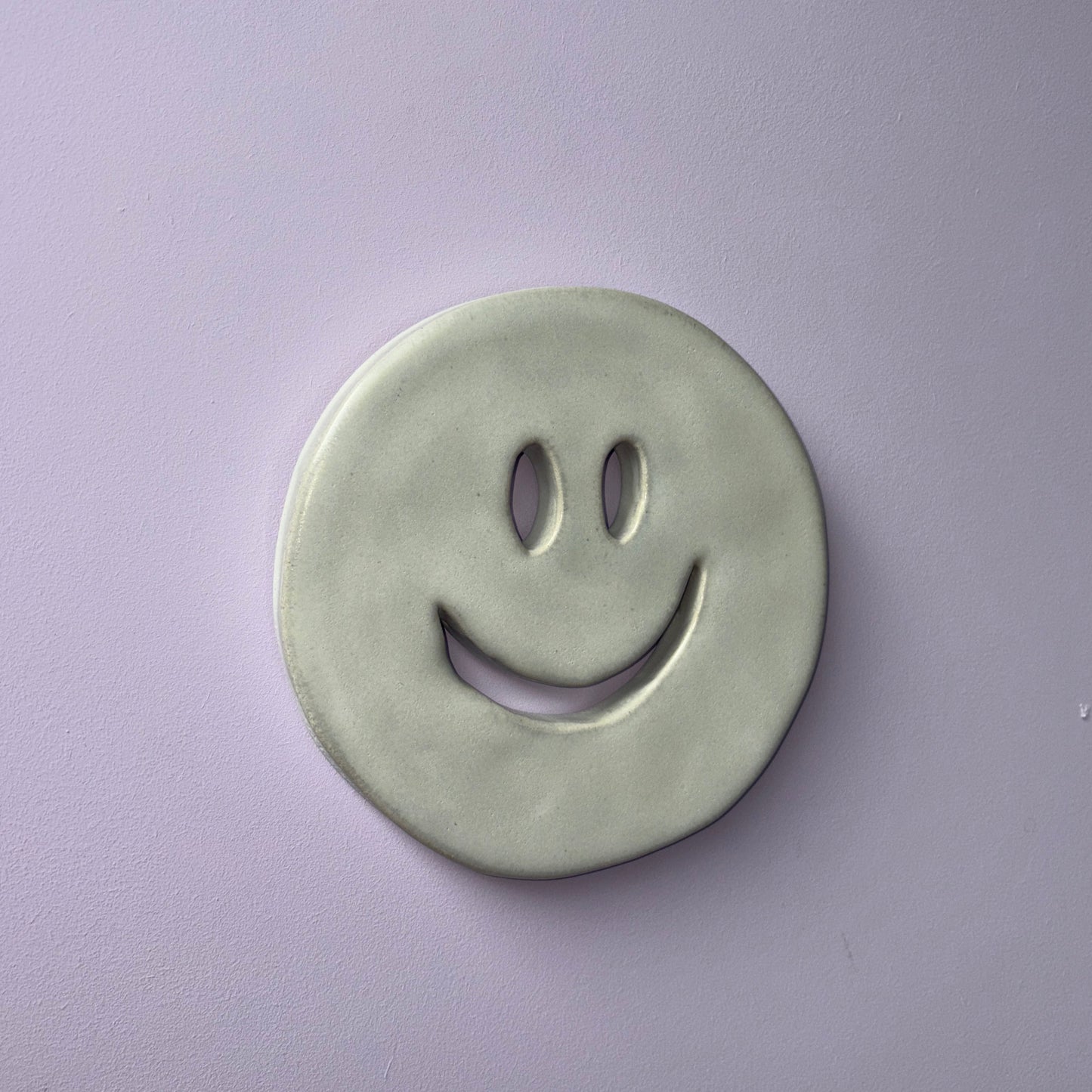 SALE Smiley onderzetter wit