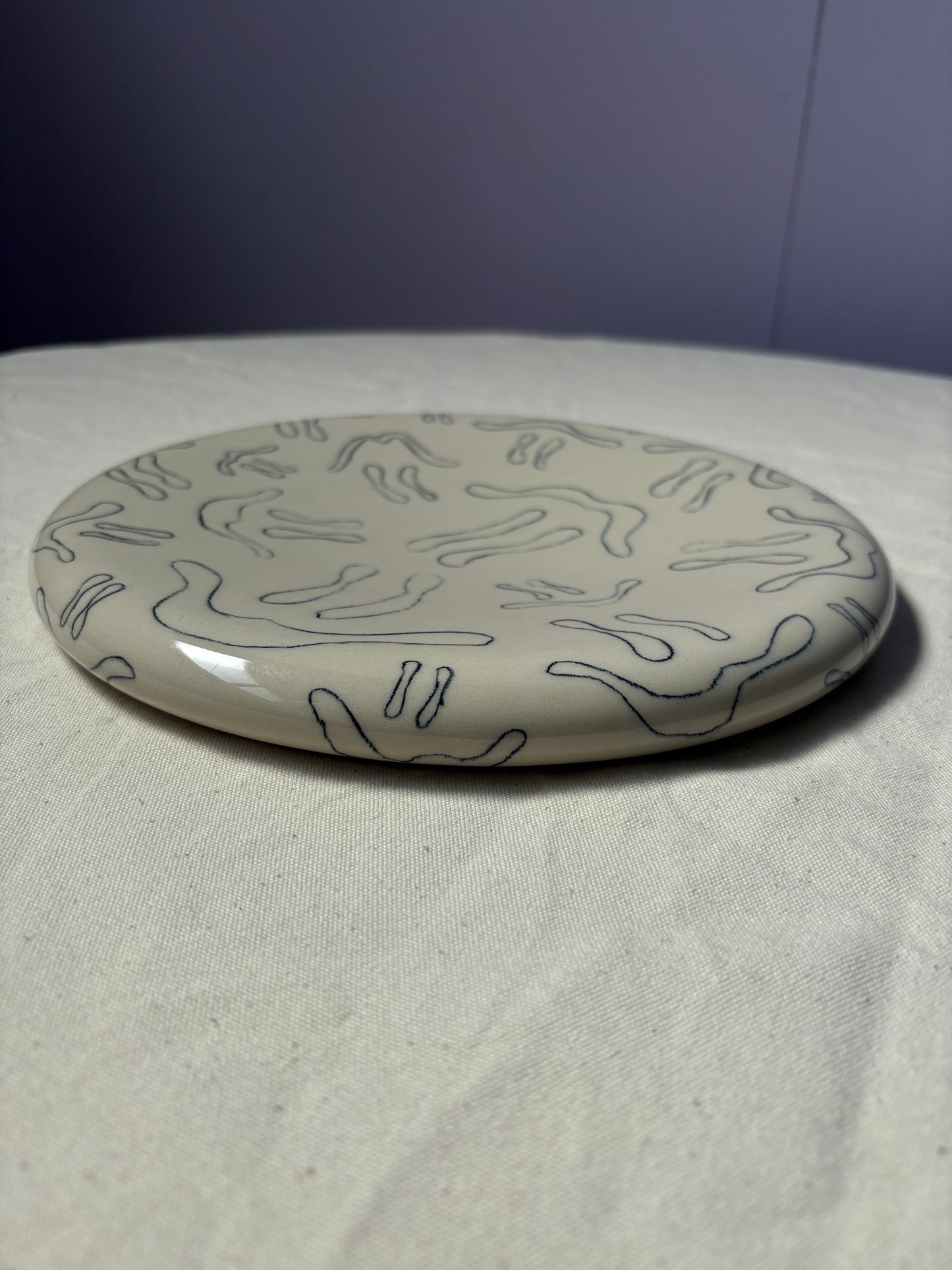 SALE Burrata of salade bord getekende smiley