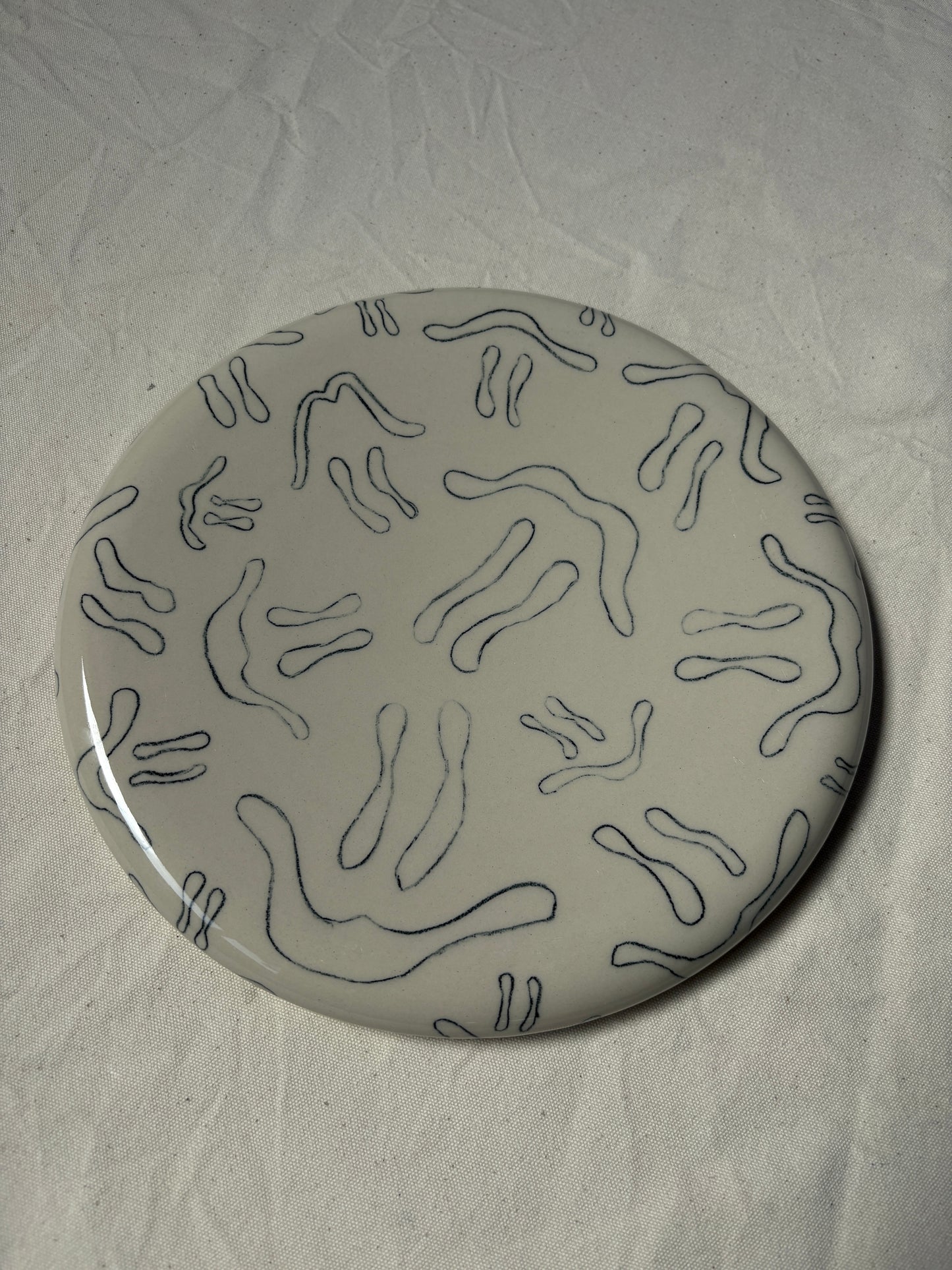 SALE Burrata of salade bord getekende smiley