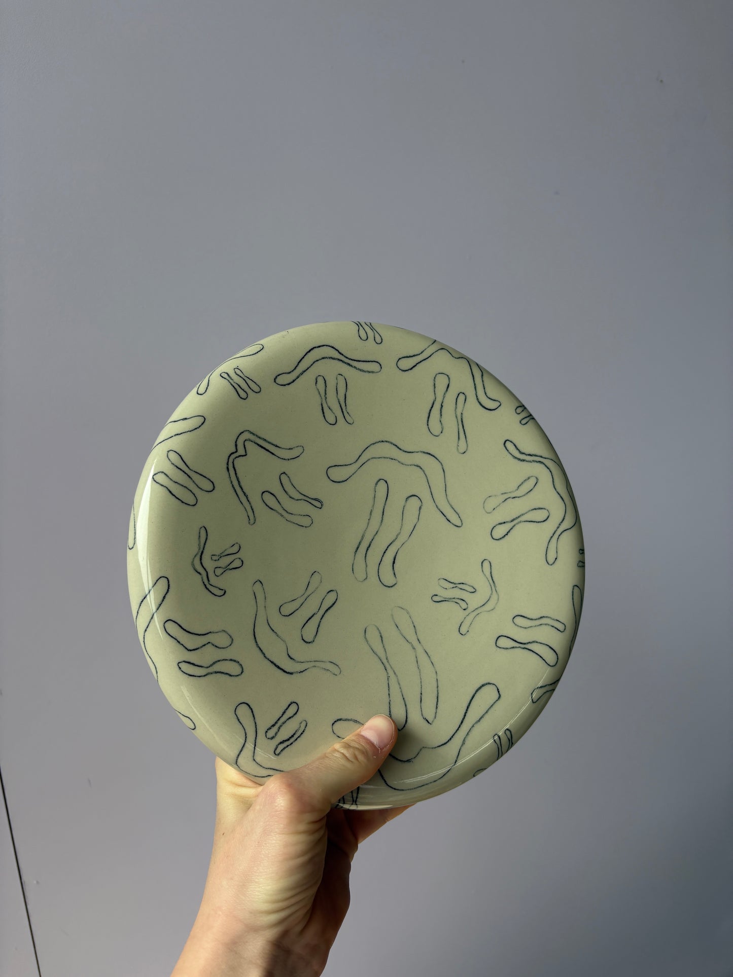 SALE Burrata of salade bord getekende smiley