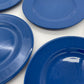 Vintage lunchborden blauw 5 stuks