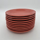 Vintage lunchborden koraal rand 10 stuks