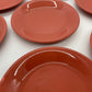 Vintage lunchborden koraal rand 10 stuks