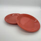 Vintage lunchborden koraal rand 10 stuks