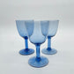 Vintage blauwe wijnglazen