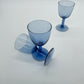 Vintage blauwe wijnglazen
