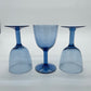Vintage blauwe wijnglazen