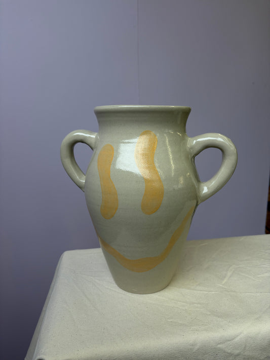 SALE smiley geel vaas