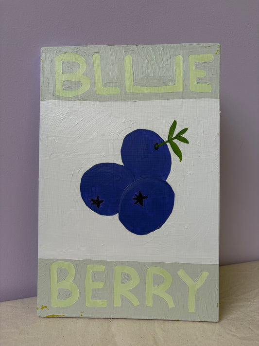 SALE blueberry olieverf schilderij