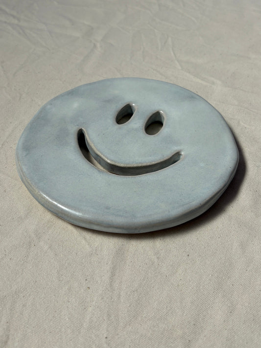 SALE Smiley onderzetter wit