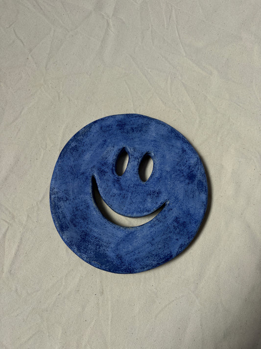 SALE Smiley onderzetter blauw