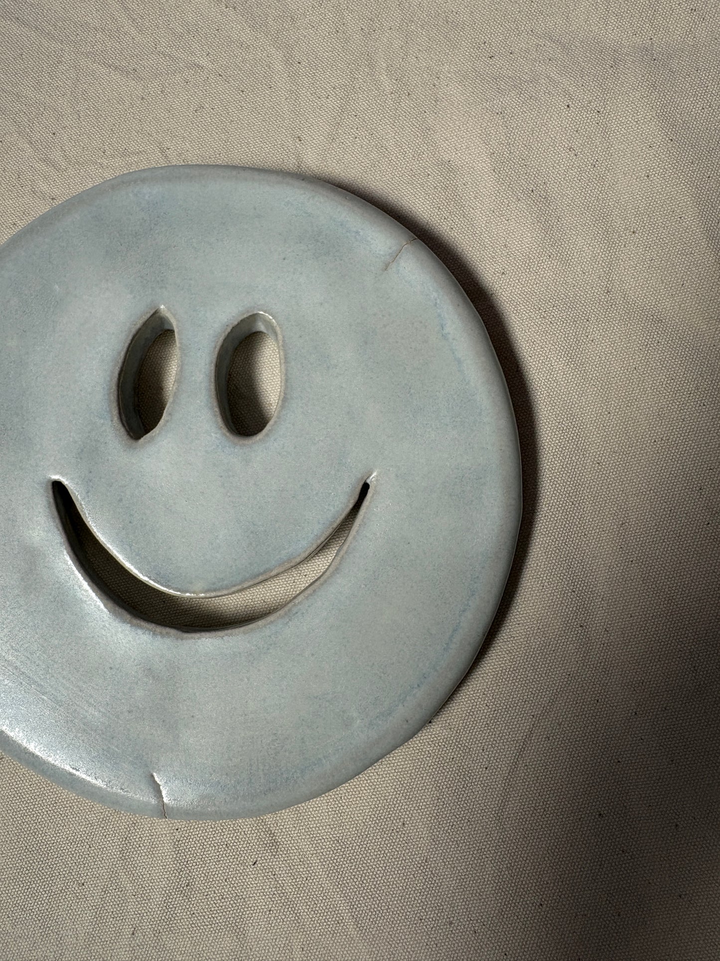 SALE Smiley onderzetter wit