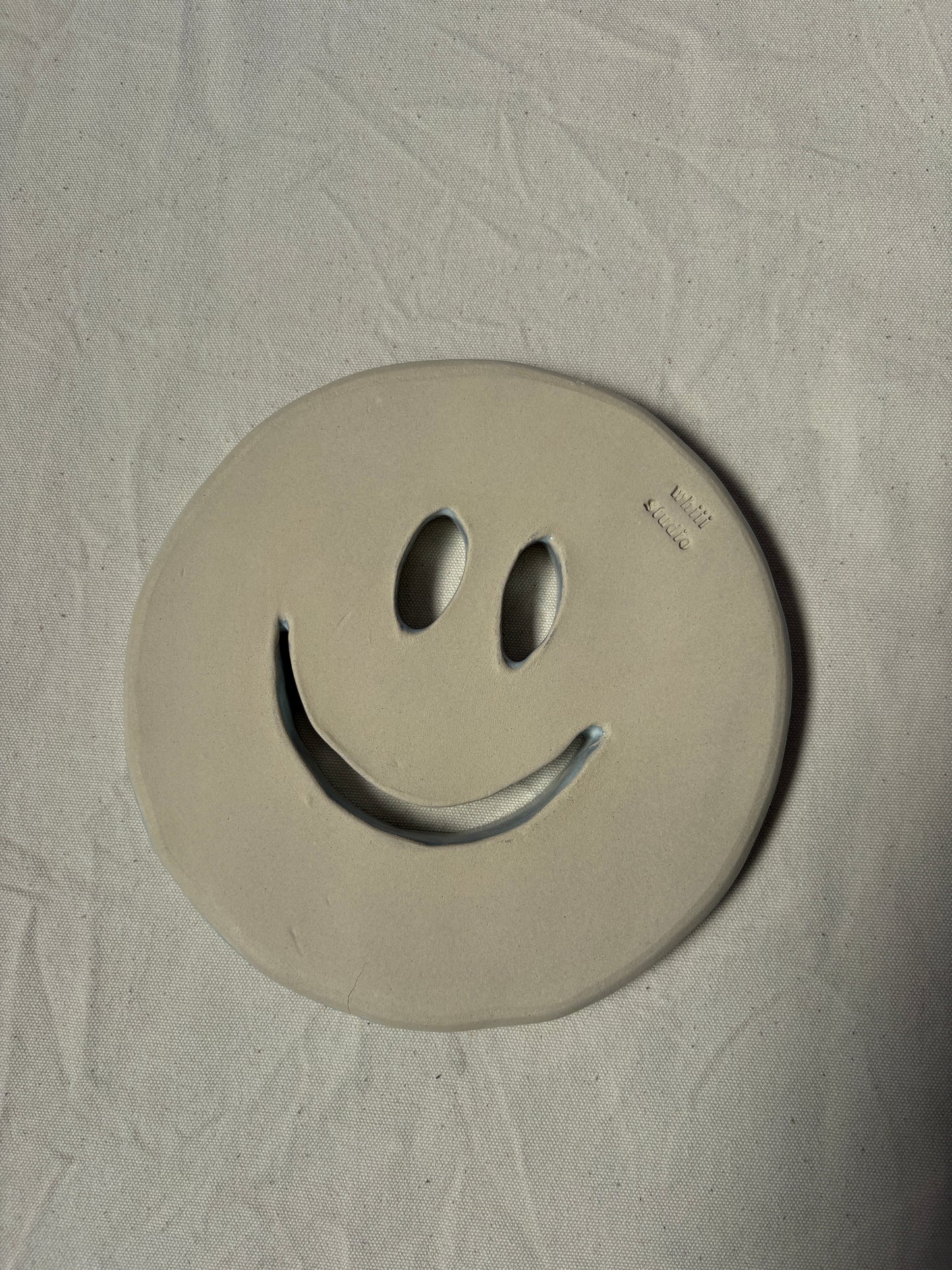 SALE Smiley onderzetter wit