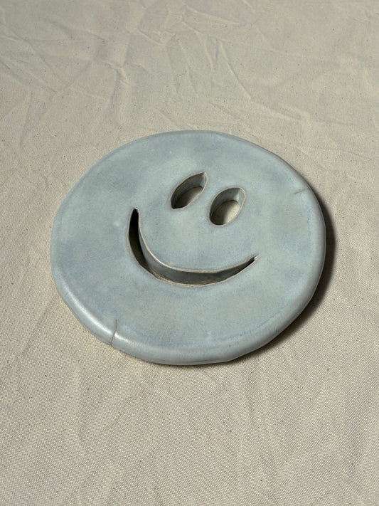 SALE Smiley onderzetter wit