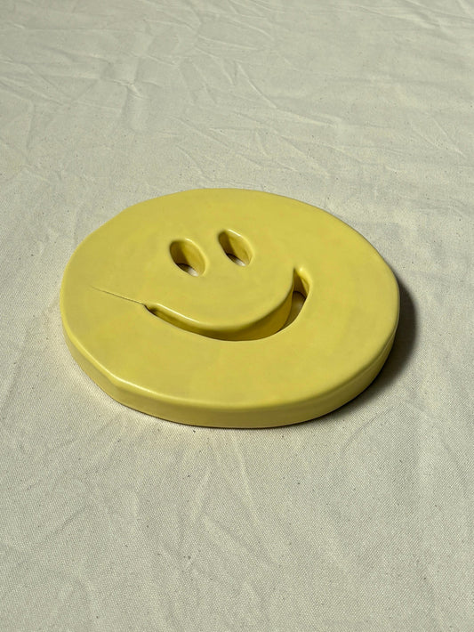 SALE Smiley onderzetter geel