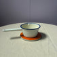 SALE Smiley onderzetter oranje wit