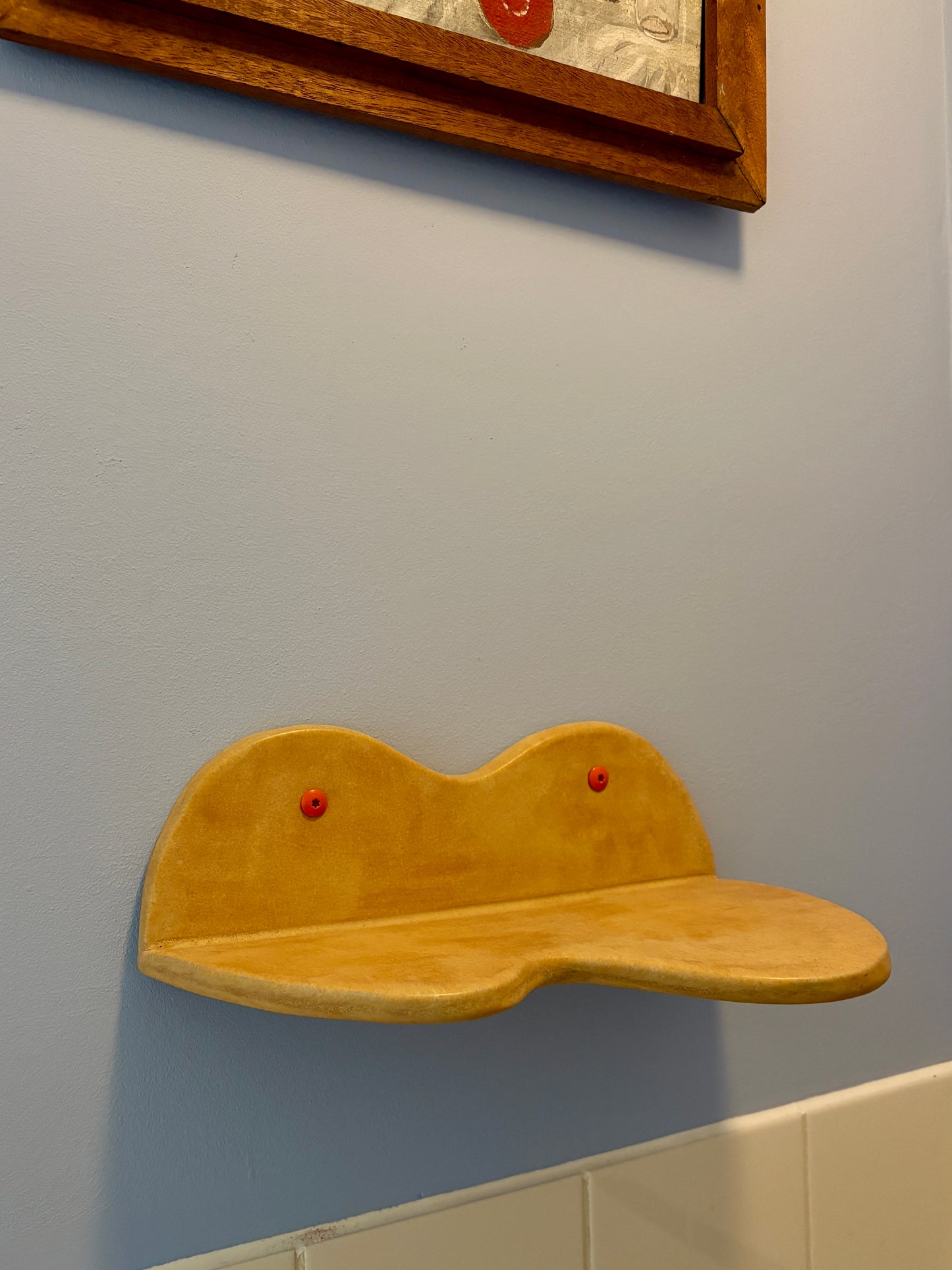 SALE wandplank keramiek blauw